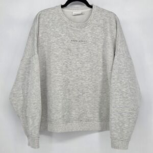 Cozy Earth Women's XXXL 3XL Cityscape Crewneck Sweatshirt Heather Gray Oversized